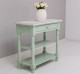 Wall console with turned legs, two shelves and one drawer