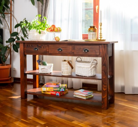 Console with 2 shelves, 3...