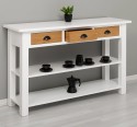 Console with 2 shelves, 3 drawers