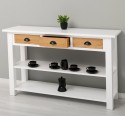 Console with 2 shelves, 3 drawers