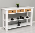 Console with 2 shelves, 3 drawers