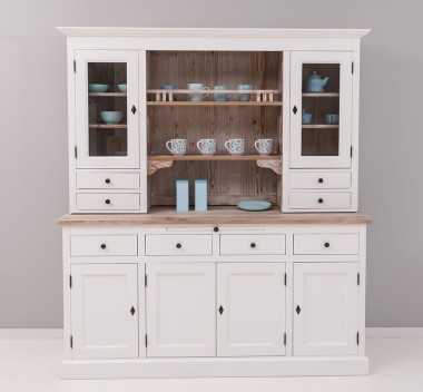 4-door sideboard, 4 drawers + 2 glass doors BAS, 4 drawers, open space SUP