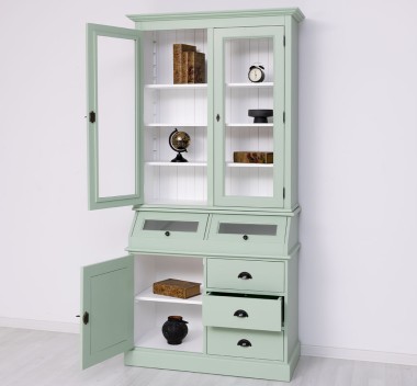 Sideboard with 1 door, 3 drawers, 2 compartments with glass door BAS + 2 glass doors SUP - PS271BAS+SUP