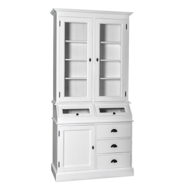 Sideboard with 1 door, 3 drawers, 2 compartments with glass door BAS + 2 glass doors SUP - PS271BAS+SUP