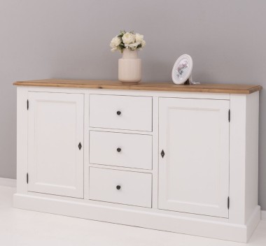Bufet 2 usi 3 sertare, blat stejar - PS370BAS-TOP OAK
