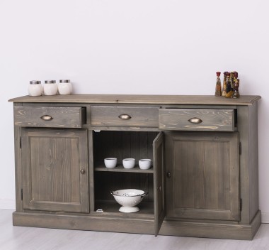 Buffet with 3 doors, 3 drawers, BAS - PS265BAS