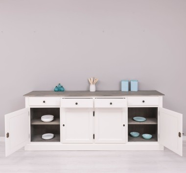 4-door sideboard, 4 drawers, BAS