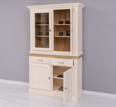 2-door sideboard, 2 BAS drawers + 2 SUP glass doors - PS264BAS+SUP