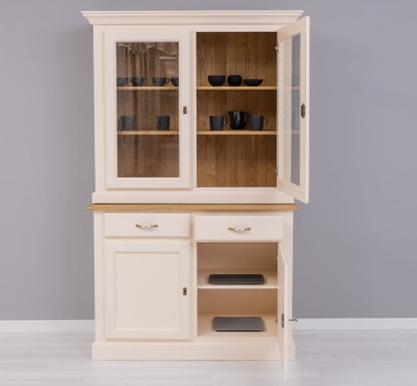2-door sideboard, 2 BAS drawers + 2 SUP glass doors - PS264BAS+SUP