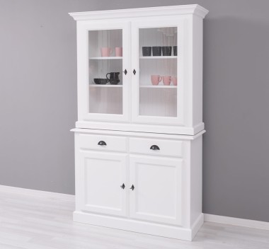 2-door sideboard, 2 BAS drawers + 2 SUP glass doors - PS264BAS+SUP