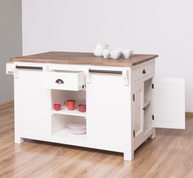 Kitchen island, oak top