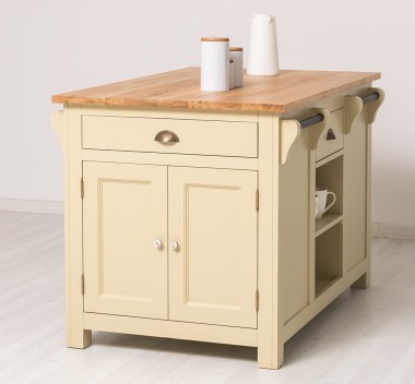 Kitchen island, oak top