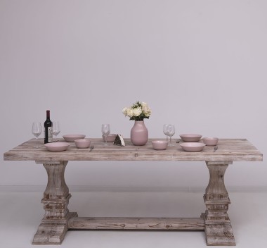 Colonial pillar leg dining table 210x90cm - PS576