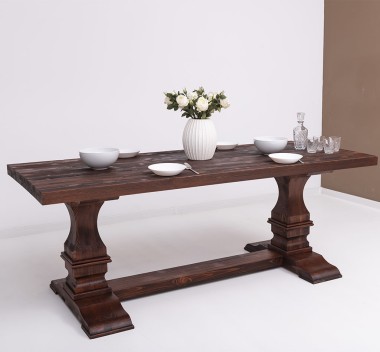 Colonial pillar leg dining table 210x90cm - PS576