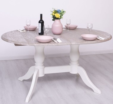 Oval table with 2 legs 160 / 230x120cm, oak top - PS379-TOP OAK