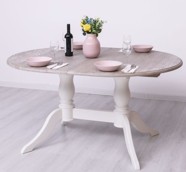Oval table with 2 legs 160 / 230x120cm, oak top - PS379-TOP OAK
