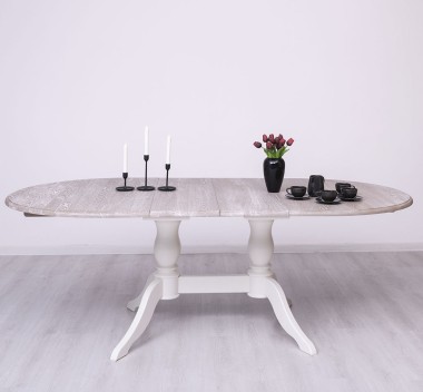 Oval table with 2 legs 160 / 230x120cm, oak top - PS379-TOP OAK