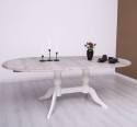 Oval table with 2 legs 160 / 230x120cm, oak top