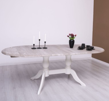 Oval table with 2 legs 160 / 230x120cm, oak top - PS379-TOP OAK