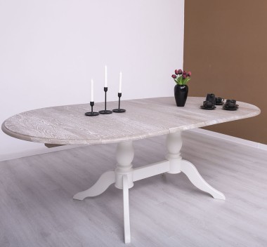 Oval table with 2 legs 160 / 230x120cm, oak top - PS379-TOP OAK