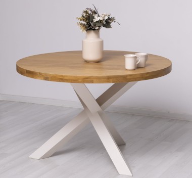 X-Y base dining table, oak top - PS677-TOP OAK