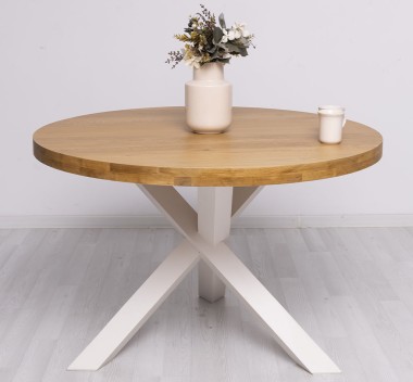 X-Y base dining table, oak top - PS677-TOP OAK