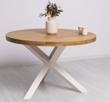 X-Y base dining table, oak top - PS677-TOP OAK