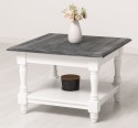 Coffee table with turned legs and a low shelf