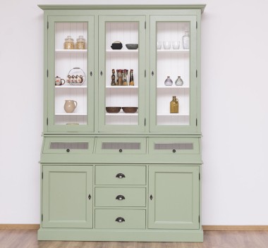 2-door sideboard, 3 drawers, 3 compartments with BAS glass door + 3 SUP glass doors - PS24BAS+SUP