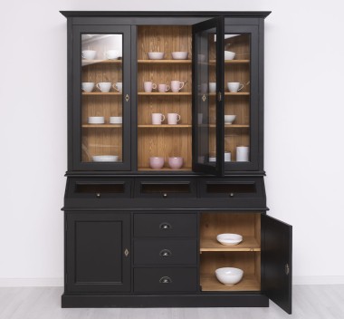 2-door sideboard, 3 drawers, 3 compartments with BAS glass door + 3 SUP glass doors - PS24BAS+SUP
