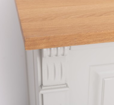 Large 4-door sideboard, oak top, BAS, Diectoire Collection - PS72BAS-TOP OAK