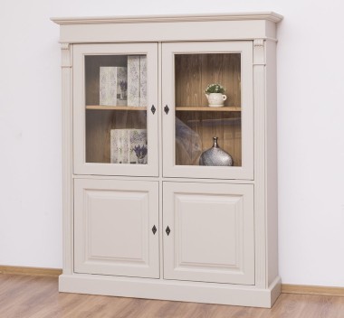Wardrobe with 2 doors + 2 glass doors, Directoire Collection - PS487