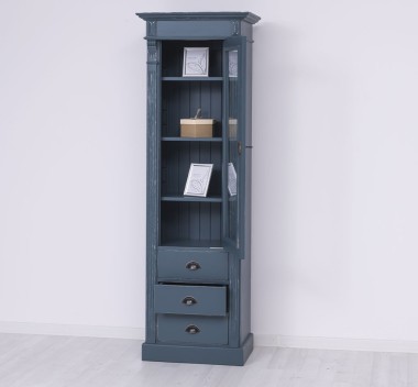 Wardrobe with 1 glass door, 3 drawers, Directoire Collection - PS425
