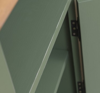 Nightstand with 1 door and open space - PS435
