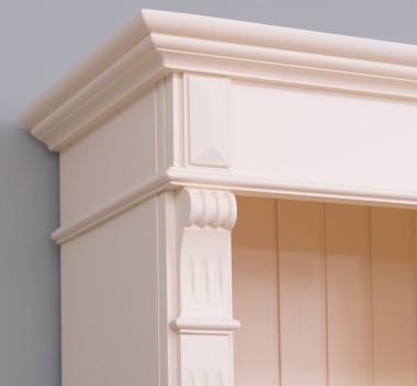 Narrow bookcase with 1 door, open shelf, Directoire Collection - PS176
