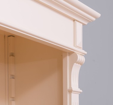Narrow bookcase with 1 door, open shelf, Directoire Collection - PS176