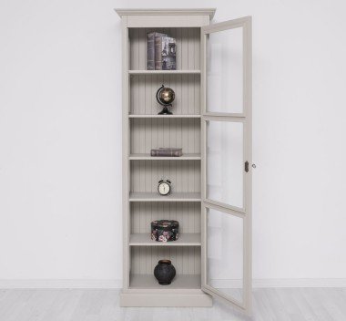 Showcase with 1 glass door, glass walls - PS162