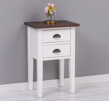 Bedside table 2 drawers top oak - PS475-TOP OAK