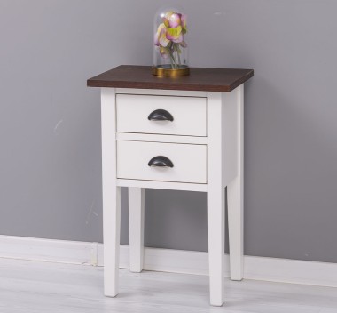 Bedside table 2 drawers top oak - PS475-TOP OAK