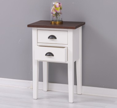 Bedside table 2 drawers top oak - PS475-TOP OAK