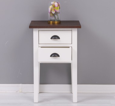 Bedside table 2 drawers top oak - PS475-TOP OAK