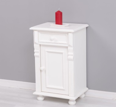 Nightstand with ornaments, 1 door and 1 drawer - PS39