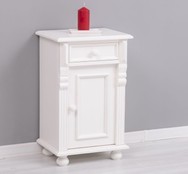 Nightstand with ornaments, 1 door and 1 drawer - PS39