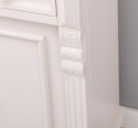 Nightstand with ornaments, 1 door and 1 drawer