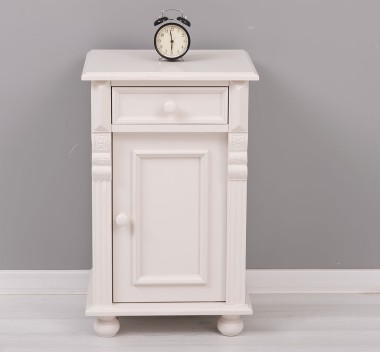 Nightstand with ornaments, 1 door and 1 drawer - PS39