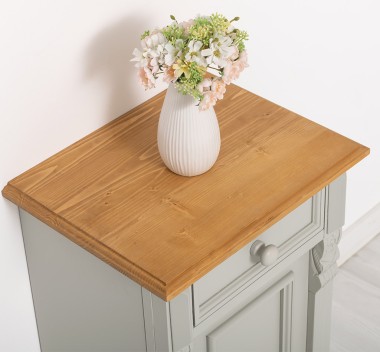 Nightstand with ornaments, 1 door and 1 drawer - PS39