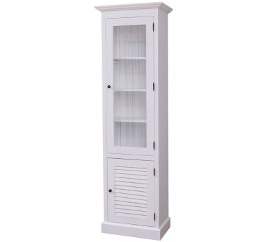 Narrow display case, 1 door + 1 glass door, Shutter Collection - PS574