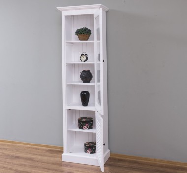 Narrow display case, 1 door + 1 glass door, Shutter Collection - PS574