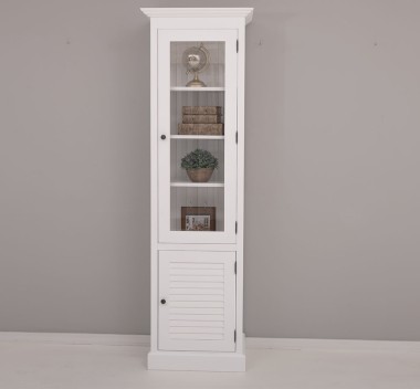 Narrow display case, 1 door + 1 glass door, Shutter Collection - PS574
