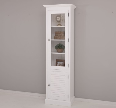 Narrow display case, 1 door + 1 glass door, Shutter Collection - PS574